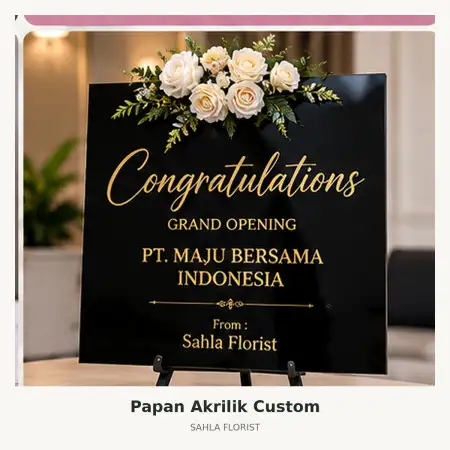 Papan Bunga Akrilik Sinjai